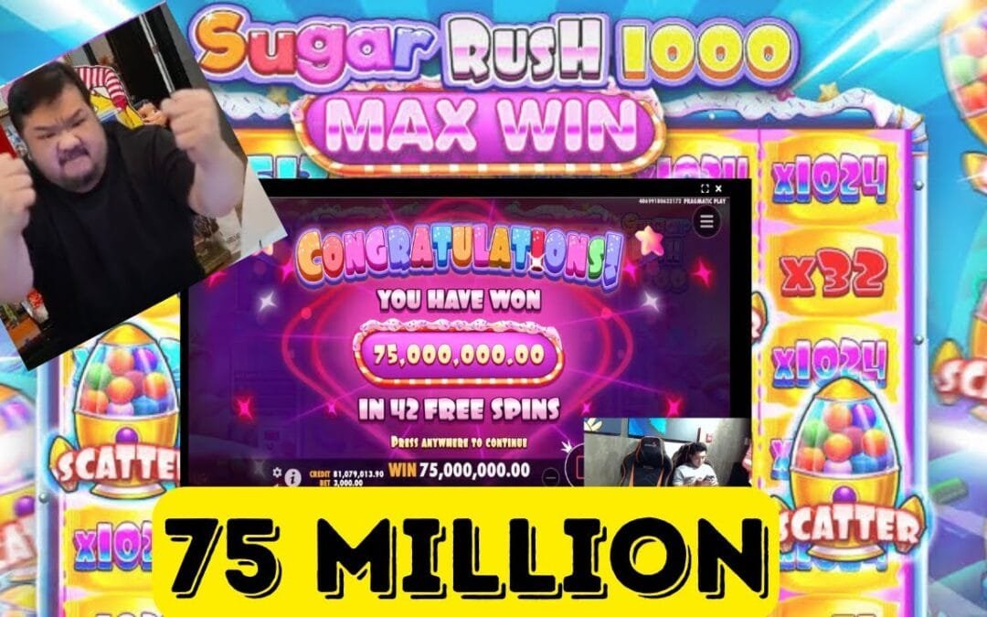 BIG BOY CHENG MAXBET MAXWIN ON SUGAR RUSH 1000! 75 MILLION WIN! #maxwin #slot #bigboycheng #casino