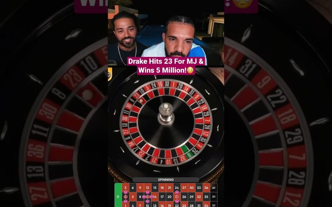 Drake Hits 23 On Roulette For MJ & Wins 5 Million!😳 #drake #roulette #michaeljordan #casino #bigwin