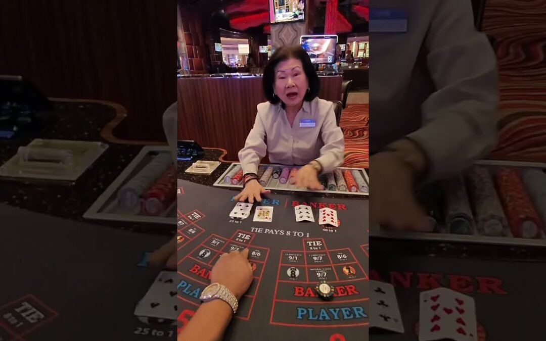 $500 hand of baccarat and we missed 200-1 bonus #comedy #casino #baccarat