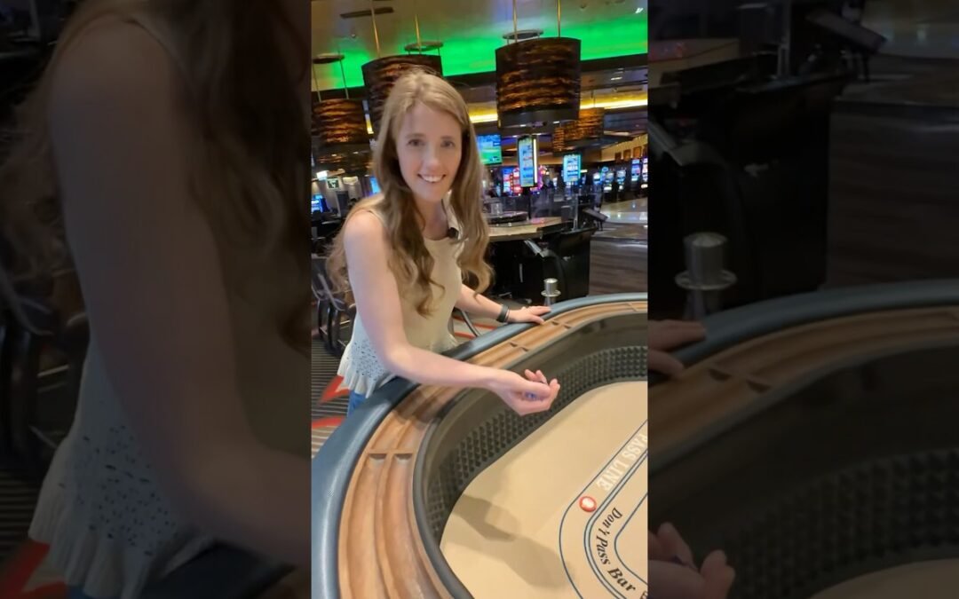 Her first time playing craps! 🤯 #Vegas #LasVegas #Craps #Casino #Betting