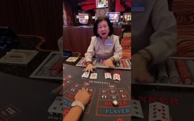 $500 hand of baccarat and we missed 200-1 bonus #comedy #casino #baccarat