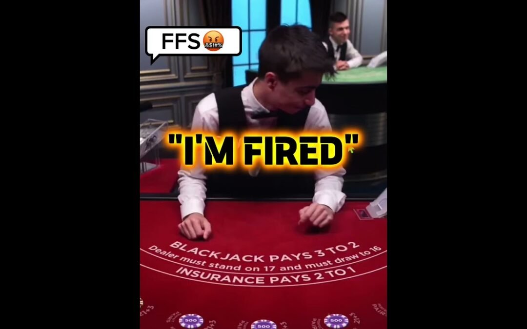 “I’m gonna be fired”🤬 Dealer Rage!!! #blackjack #online