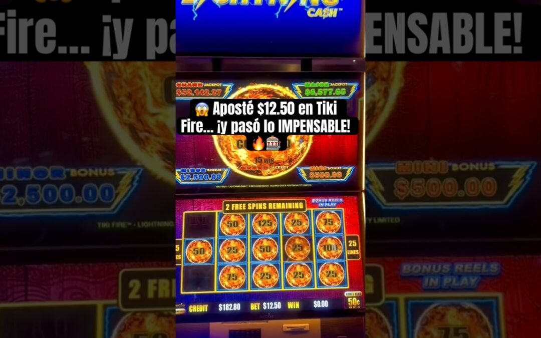😱 Aposté $12.50 en Tiki Fire… ¡y pasó lo IMPENSABLE! 🔥🎰 #youtube #casino #viral #realladyslots
