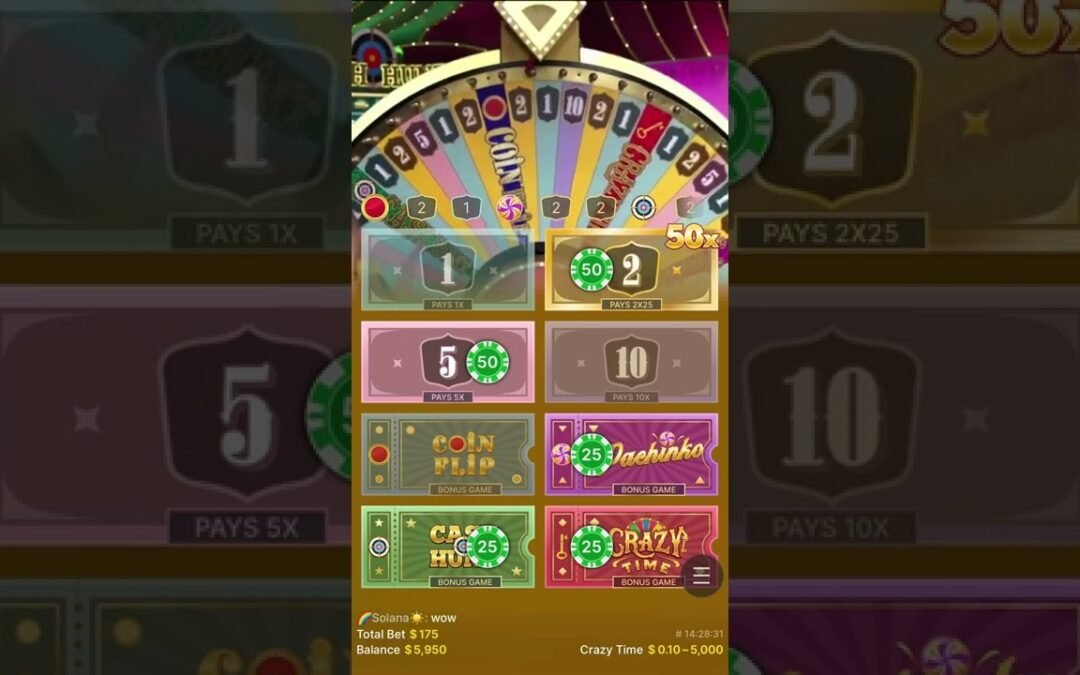Crazy Time 50x Top Slot huge win #crazytime #casino #shorts