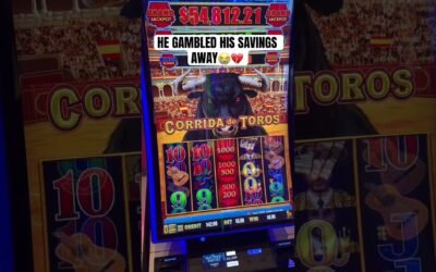 HE GAMBLED HIS SAVINGS AWAY😭💔 #casino #slot